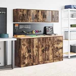 Garážová nástěnná skříňka Smoked Oak Engineered Wood - obrázek 4