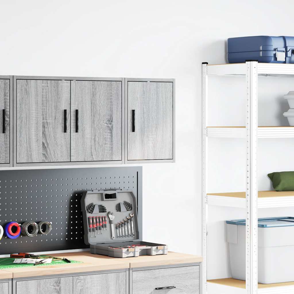 vidaXL Garage wandkast bewerkt hout grijs Sonoma afbeelding