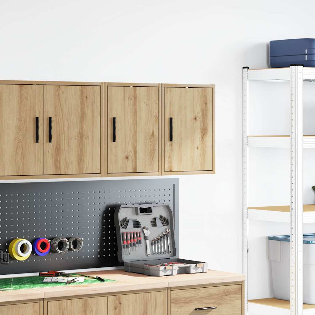 vidaXL Garagewandkasten 2 st spaanplaat ambachtelijk eikenhout afbeelding