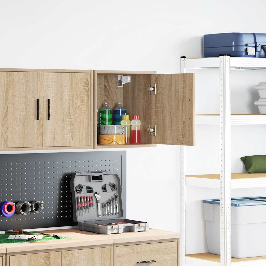 vidaXL Garagewandkast sonoma bewerkt hout eikenkleurig afbeelding