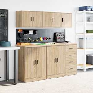 Garážová nástěnná skříň Sonoma Oak Engineered Wood - obrázek 4