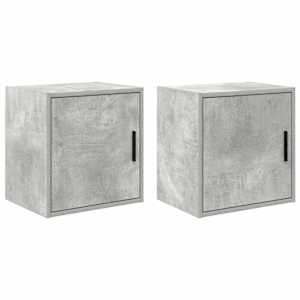 Garažne stenske omare 2 kosa betonsko siv inženirski les