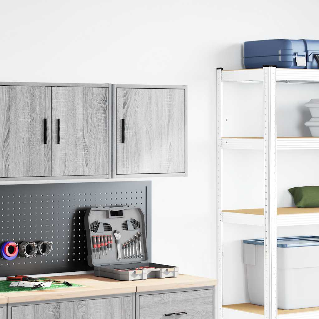 Thumbnail - vidaXL Garagen-Wandschrank Grau Sonoma Holzwerkstoff