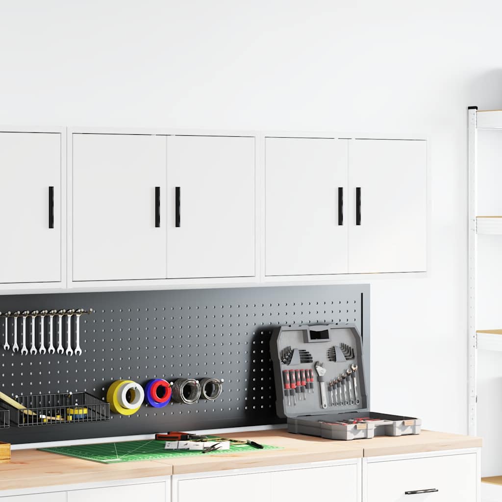 vidaXL Garagewandkasten 2 st spaanplaat wit afbeelding