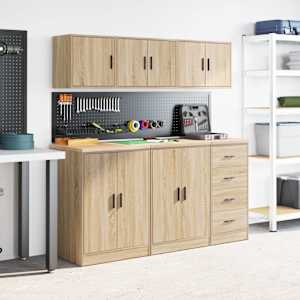 Garážová nástěnná skříň Sonoma Oak Engineered Wood - obrázek 4