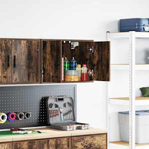 Garažna stenska omarica Dimljen hrastov inženirski les