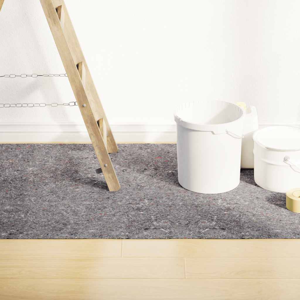 vidaXL Telo Protettivo per Pittori Antiscivolo 1020 cm 280 g/m² Grigio