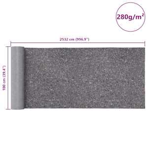 Protiskluzový malířský fleece 25 m 280 g/m² šedý - obrázek 11