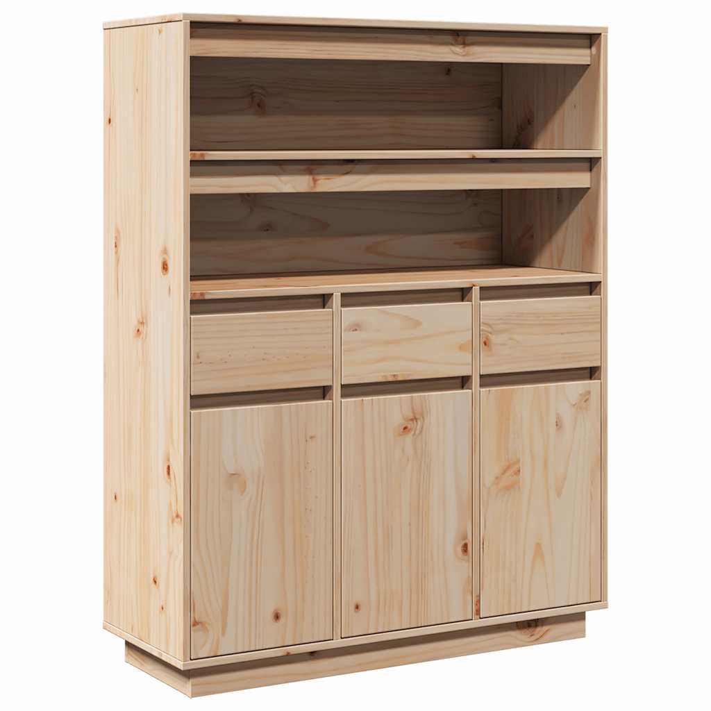 vidaXL Highboard 89x34x116,5 cm masívna borovica