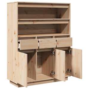 Skříň highboard 89x34x116,5 cm masivní borové dřevo - obrázek 4