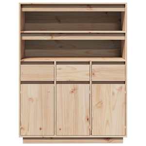 Skříň highboard 89x34x116,5 cm masivní borové dřevo - obrázek 5