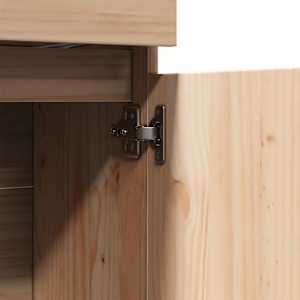 Skříň highboard 89x34x116,5 cm masivní borové dřevo - obrázek 9