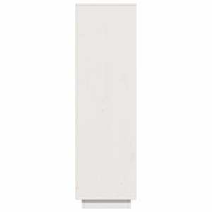 Skříň highboard bílá 89x34x116,5 cm masivní borové dřevo - obrázek 6