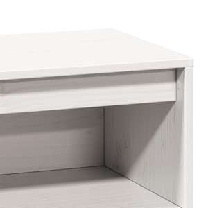 Skříň highboard bílá 89x34x116,5 cm masivní borové dřevo - obrázek 8