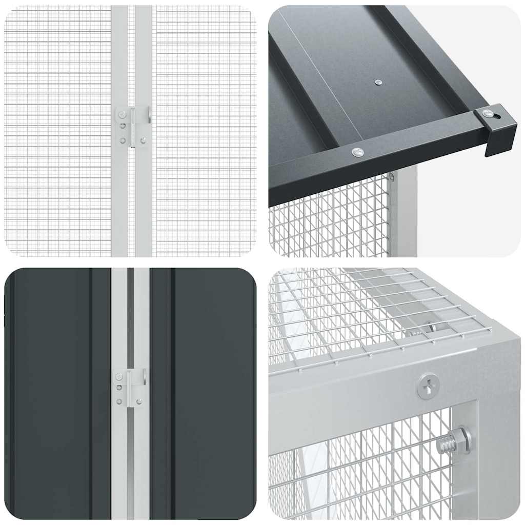 Madár kalitka Antracit 416,5 x 103 x 142 cm Horganyzott acél