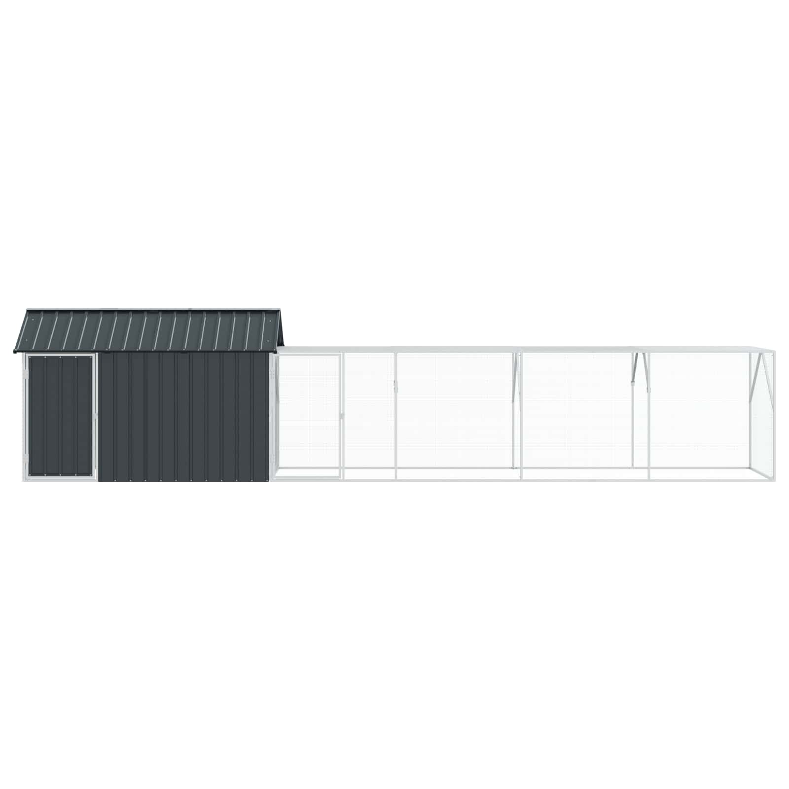 Putnu būris Antracīts 619 x 111 x 142 cm Cinkots tērauds