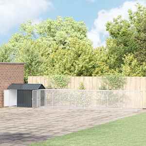 Ptičnik Antracit 821,5 x 111 x 142 cm Cinkana jeklena