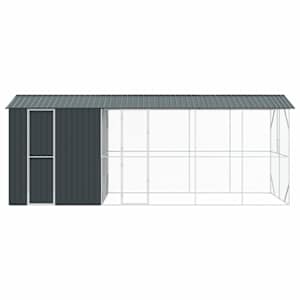 Ptačí klec Antracit 645 x 208 x 247 cm Pozinkovaná ocel - obrázek 3