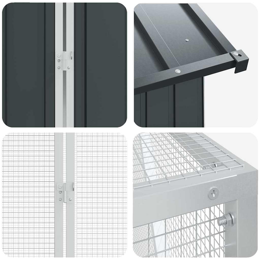 Madár kalitka Antracit 418 x 210 x 247 cm Horganyzott acél 