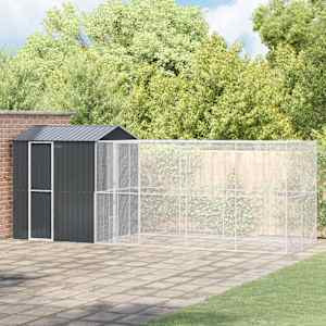 Ptičnik Antracit 621 x 208 x 247 cm Cinkana jeklena