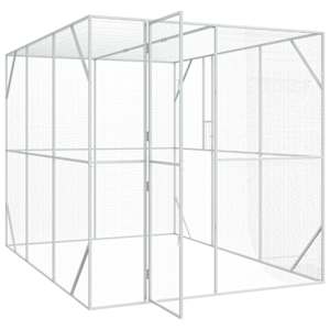 Ptačí klec Antracit 210 x 304 x 213 cm Pozinkovaná ocel - obrázek 4