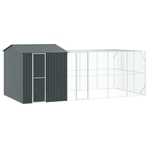 Ptačí klec Antracit 635 x 304 x 247 cm Pozinkovaná ocel - obrázek 2