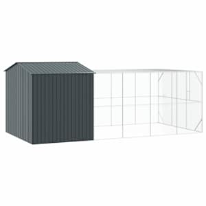 Ptačí klec Antracit 635 x 304 x 247 cm Pozinkovaná ocel - obrázek 5