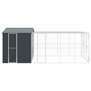 Ptačí klec Antracit 635 x 304 x 247 cm Pozinkovaná ocel - obrázek 6