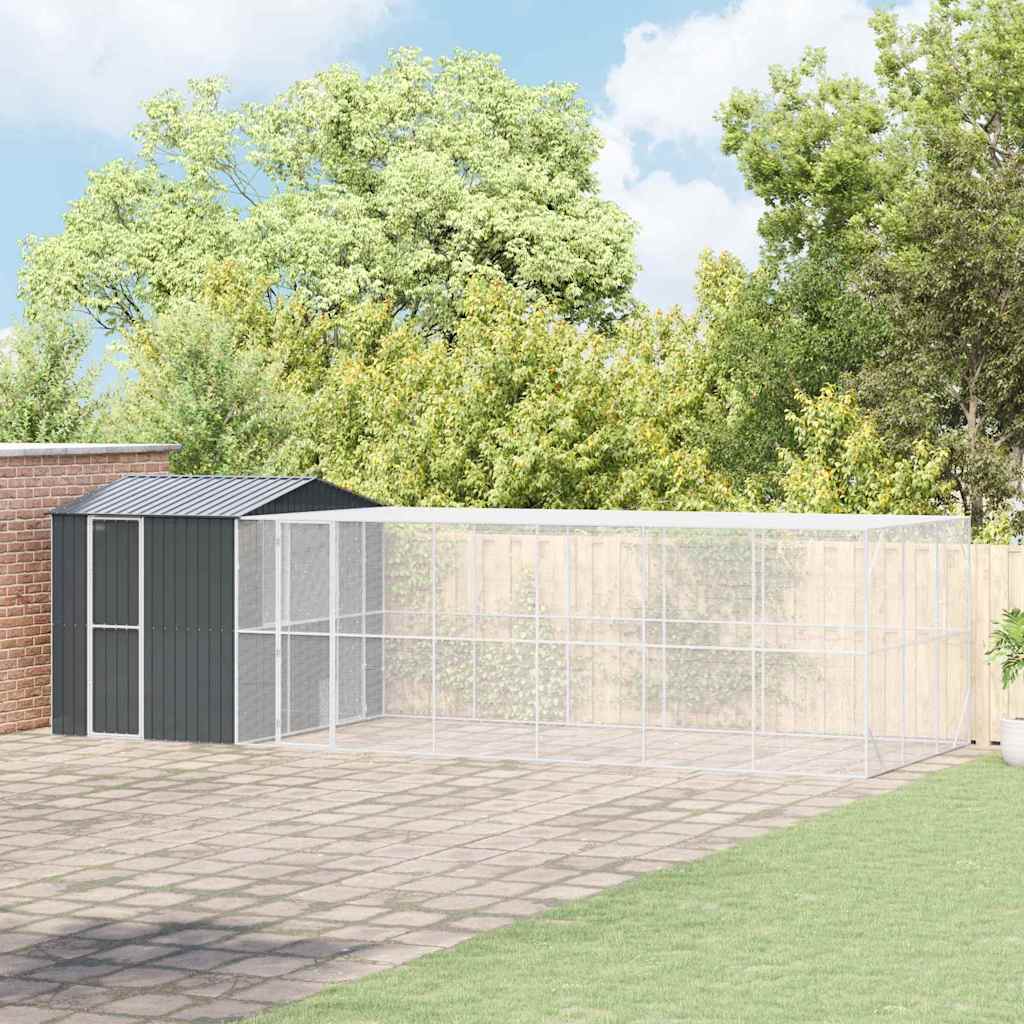 Putnu būris Antracīts 845 x 304 x 247 cm Cinkots tērauds