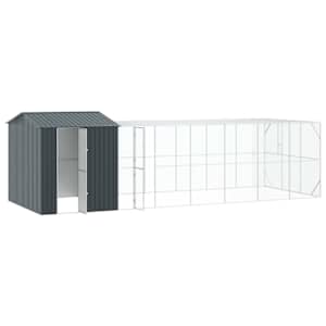 Ptačí klec Antracit 845 x 304 x 247 cm Pozinkovaná ocel - obrázek 4