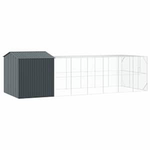 Ptačí klec Antracit 845 x 304 x 247 cm Pozinkovaná ocel - obrázek 5