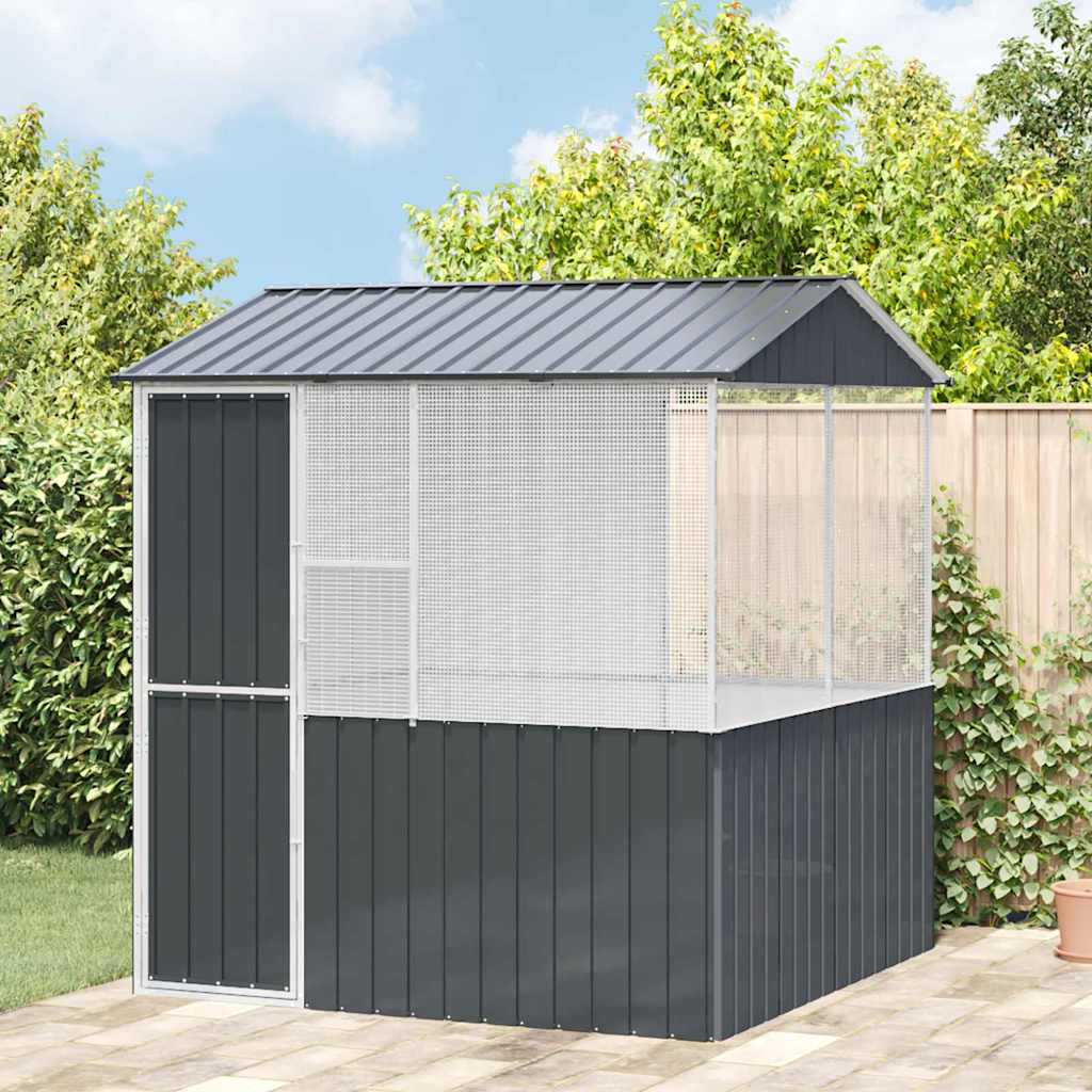 Fuglebure Antracit 215x78x200 cm Galvaniseret Stål