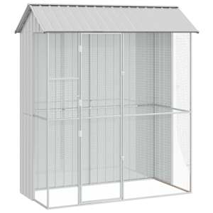 vidaXL Lindude puur ladustamisega Hall 215 x 110 x 247 cm Tsinkteras
