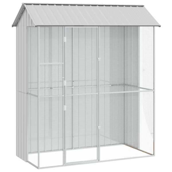 vidaXL Lindude puur ladustamisega Hall 215 x 110 x 247 cm Tsinkteras