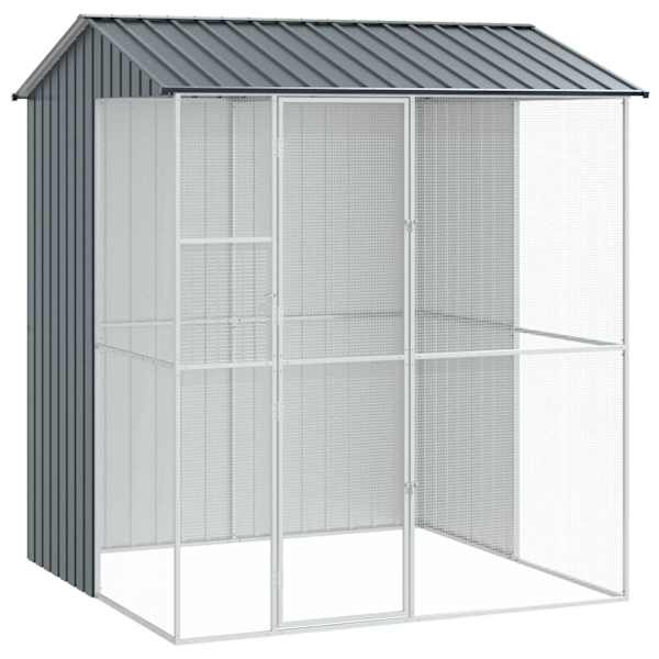 vidaXL Lindude puur Antratsiit 215 x 210 x 247 cm Tsinkteras