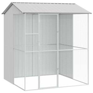 vidaXL Lindude puur ladustamisega Hall 215 x 210 x 247 cm Tsinkteras