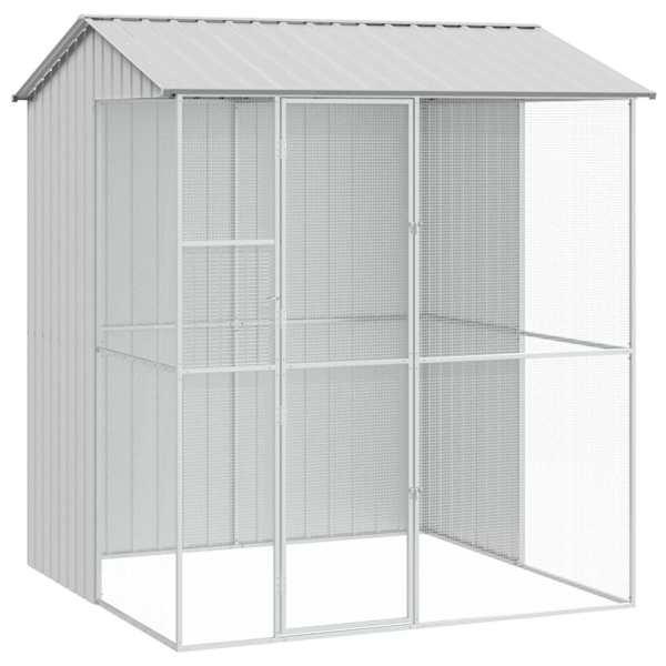 vidaXL Lindude puur ladustamisega Hall 215 x 210 x 247 cm Tsinkteras