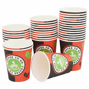 Papírové kelímky na kávu s víčky 1000 pcs 8oz 240ml - obrázek 6