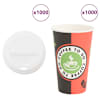 vidaXL kaanega paberist kohvitassid 1000 tk 16 untsi 400 ml
