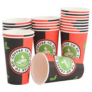 Papírové kelímky na kávu s víčky 1000 pcs 16oz 400ml - obrázek 7