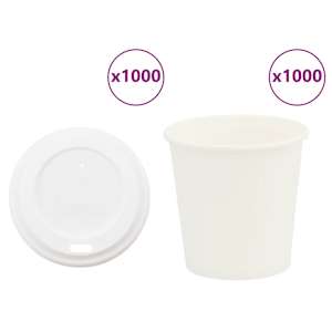 vidaXL kaanega paberist kohvitassid 1000 tk 4 untsi 100 ml