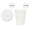 vidaXL kaanega paberist kohvitassid 1000 tk 12 untsi 300 ml