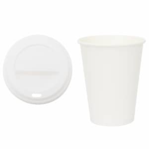 Papírové kelímky na kávu s víčky 1000 pcs 12oz 300ml - obrázek 2