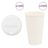 vidaXL kaanega paberist kohvitassid 1000 tk 16 untsi 400 ml