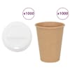 vidaXL kaanega paberist kohvitassid 1000 tk 12 untsi 300 ml