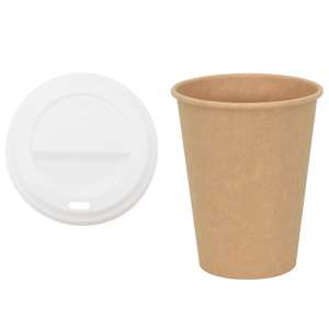 Papírové kelímky na kávu s víčky 1000 pcs 12oz 300ml - obrázek 2