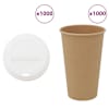 vidaXL kaanega paberist kohvitassid 1000 tk 16 untsi 400 ml