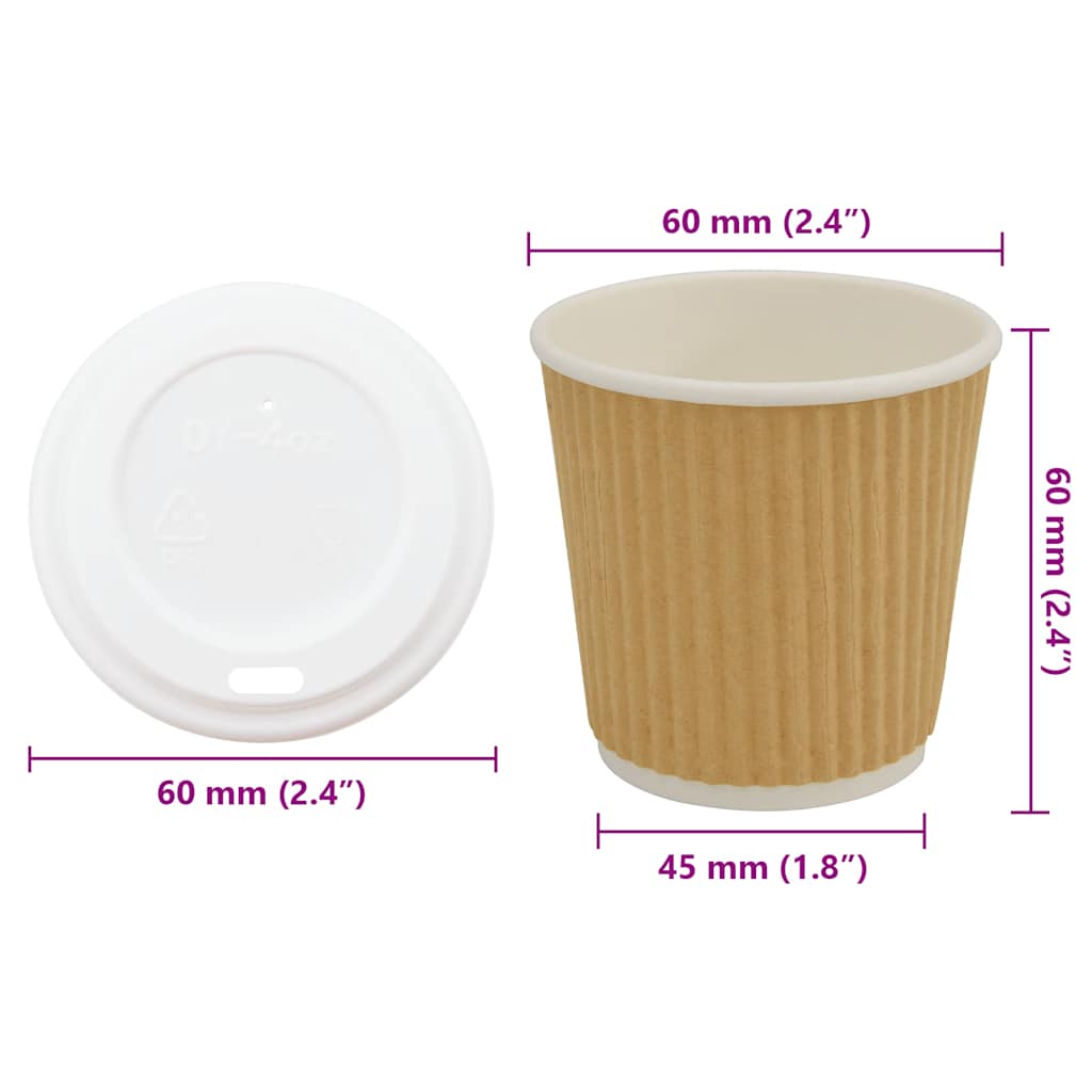 Papírové kelímky na kávu s víčky 1000 pcs 4oz 100ml - obrázek 18