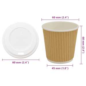 Papírové kelímky na kávu s víčky 1000 pcs 4oz 100ml - obrázek 10