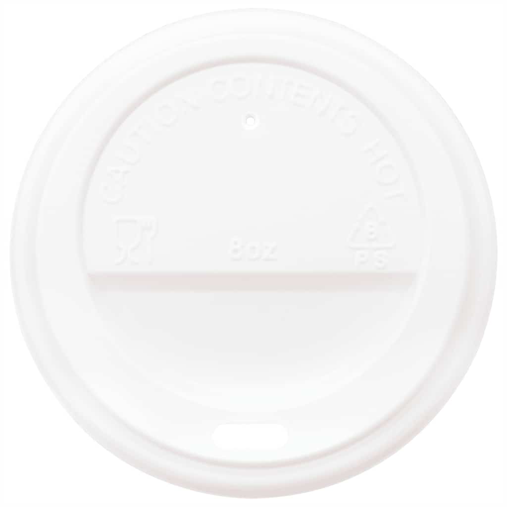 Thumbnail - vidaXL Pappbecher mit Deckeln 1000 Stk. 8oz 200ml